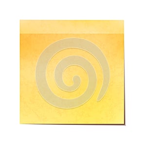 Yellow sticky note isolated on white