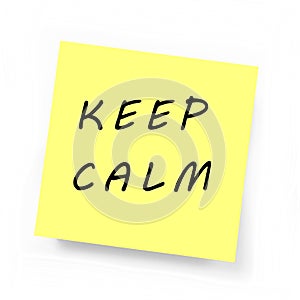 Yellow Sticky Note - Keep Calm