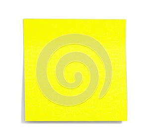 Yellow sticky note with shade