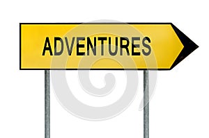 Yellow street concept adventures sign