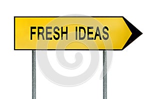 Yellow street concept fresh ideas sign