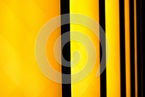 Yellow stripes lights on black background Pattern abstract
