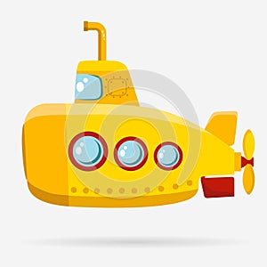 Yellow Submarine with periscope