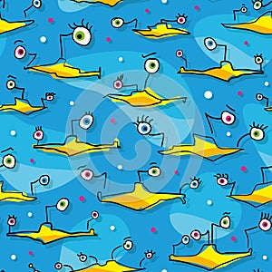 Yellow submarines pattern