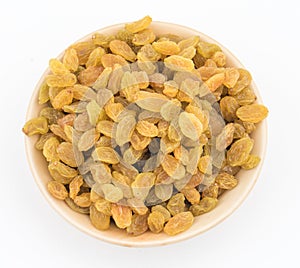 Yellow sultanas raisins