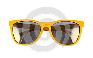 Yellow sun glasses isolated