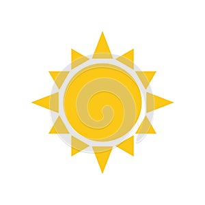 Yellow sun isolated - PNG