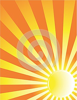 Yellow sun ray background