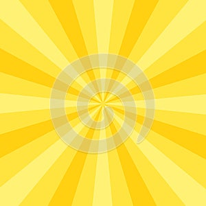 Yellow sunbeam background. Sun rays