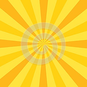 Yellow sunbeam background. Sun rays