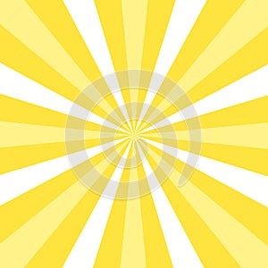 Yellow sunbeam background. Sun rays