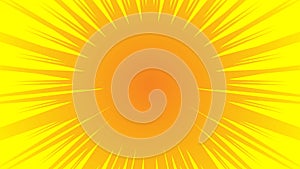 Yellow Sunburst Pattern Background. Rays. Radial