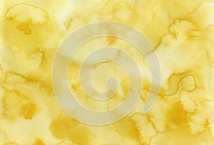 yellow sunny background abstract, texture watercolor, stain hand drawing