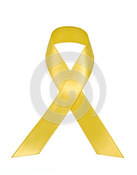 Yellow Support Our Troops Ribbon