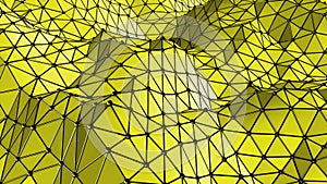 Yellow Surface Triangles geometric background