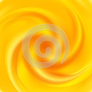 Yellow swirl background. Abstract orange swirl
