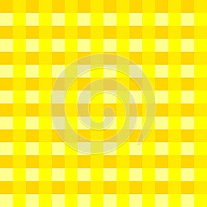 Yellow tablecloth Vector. Traditional tablecloth pattern Vector. Yellow color square pattern
