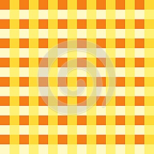 Yellow tablecloth Vector. Traditional tablecloth pattern Vector. Yellow color square pattern