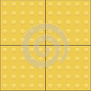 Yellow Tactile Paving seamless pattern photo