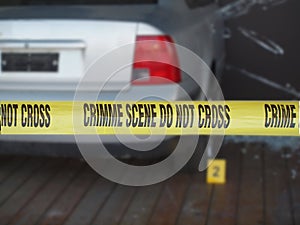 Yellow Tape Marks Crime Scene