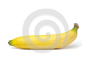yellow tasty banana on a white background