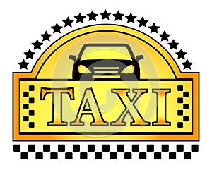 Yellow taxi blazon photo