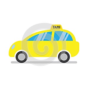 Yellow taxi cab icon