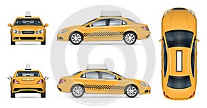 Yellow taxi cab vector illustration