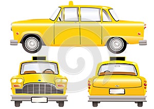 Yellow taxi cabs