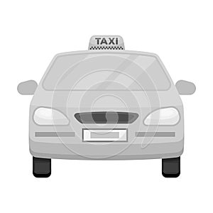 Yellow taxi car.Transport taxis for passengers. Taxi station single icon in monochrome style vector symbol stock