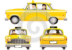 Yellow taxicab