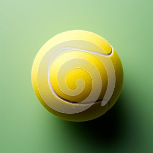 Yellow tennis ball on isolated background - AI generated image