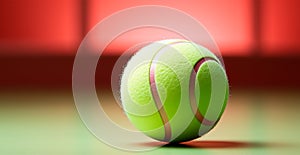 Yellow tennis ball on isolated background - AI generated image