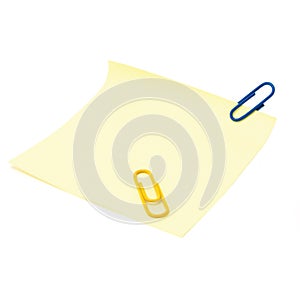 Yellow To-Do List and paperclips