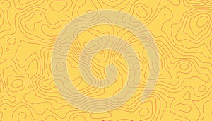 Yellow Topographic Map Contour Lines Pattern elevation