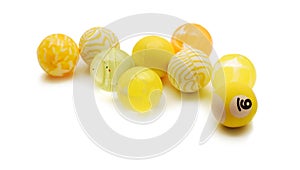 Yellow toy balls