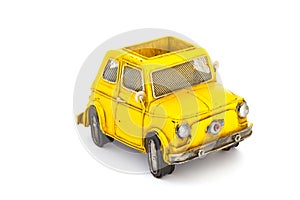 Yellow toy car photo