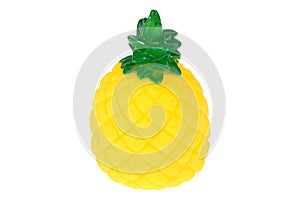 Yellow toy pineapple On a white background, isolated