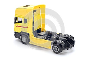 Yellow toy truck