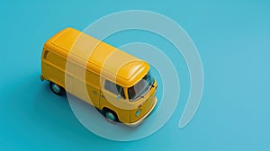 The yellow toy van.AI generated image