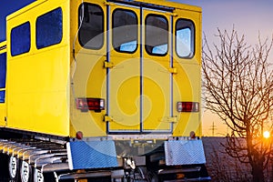 Yellow tracked vehicle