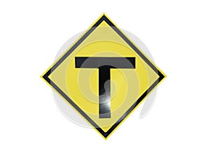 Yellow Traffic Signsâ€ Three separate â€œ isolated at on white background of file with Clipping Path