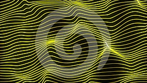 Yellow trapcode form wave background. Creative digital wave texture