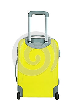 Yellow travel suitcase
