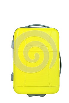 Yellow travel suitcase