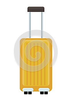 yellow travel suitcase