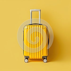 yellow travel suitcase generative AI