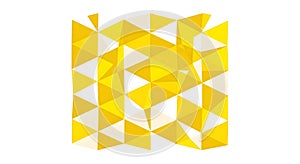 Yellow triangular pattern with transparent background