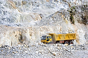 Yellow Truck at Quarry