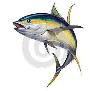 Black fin yellow tuna